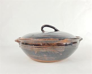  Large Taeko Tanaka Studio Pottery Lidded Bowl