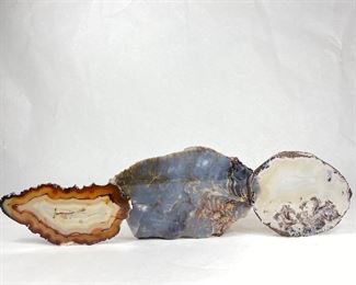  (3) Sliced Agates