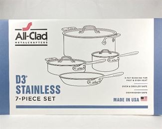 All-Clad D3 Stainless 7 Piece Set NIB
