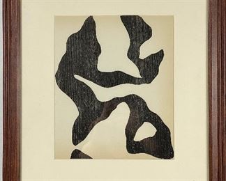 Jean (Hans) Arp Framed Wood Engraving