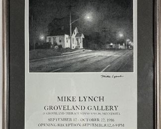 Mike Lynch Groveland Gallery Poster SIGNED 1986