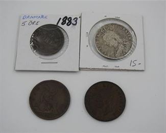 Lot 056
Lot of 4 coins from around the world