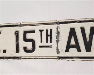 Vintage Metal Street Sign ~ 20 x 6 in.