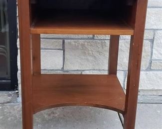 Wood Accent Table w/Shelves ~ 20 x 20 x 30 in. tall