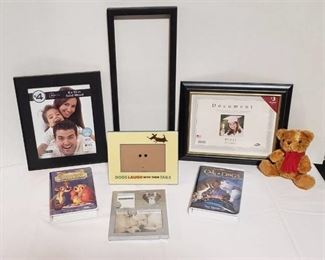 Frames, 2 VHS Tapes a and Stuffed Bear