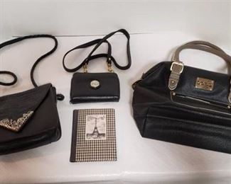 Ladies Hand Bags ~ Kenneth Cole Reaction, Richard Bernardi, & Valerie Stevens (all black leather) and Small Picture Album
