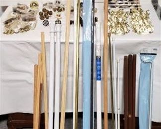 Drawer Pulls & Handles, Shower Curtain Rods, Curtain Rods, Wood Pieces, Border Paper and Paper Towel Holder