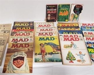 Vintage MAD Magazines ~ Various Dates: 1958 to 1983 and 3 Paperback Books