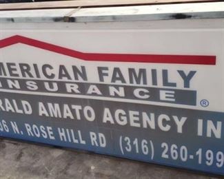 Lighted Can Commercial Sign ~ 98 in. x 48.5 in. x 8 in. deep