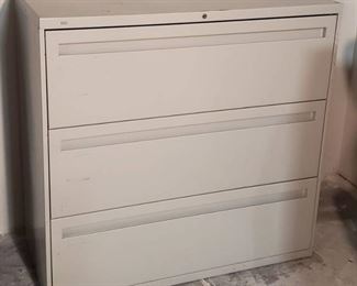 HON 3 Drawer Lateral File Cabinet ~ 42 x 19 x 40.5 in. tall