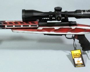 Howa Model 1500 US Flag 6.5 Creedmoor Bolt Action Rifle SN# B591989, Unfired, With Scope, Bipod, Adjustable Stock And More, See Description