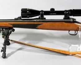 Savage Model 111 .25-06 REM Bolt Action Rifle SN# F535587, With Bushnell Sportview 4-12x Scope, Bipod, And Leather Sling