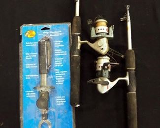 Zebco RT Series Collapsible Fishing Rods, Qty 2, Includes GWK2 And GWA4, Both With Reels, And BassPro Shop Grip Master, New In Package