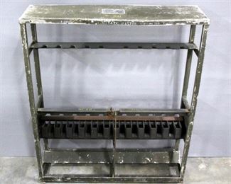 Military Style Metal Longarm Rack For M-16/ M-16A1 Rifles, 42.5" High x 46" Wide x 10" Deep, Hold 10 Longarms