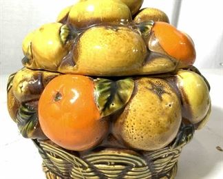 Vintage INARCO Porcelain Pottery Fruit Basket