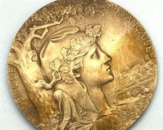EXPOSITION UNIVERSAL Antiq Bronze Collectible Coin