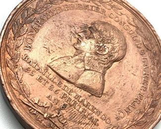 Antique Collect. Bronze Medal, Battle of Marengo