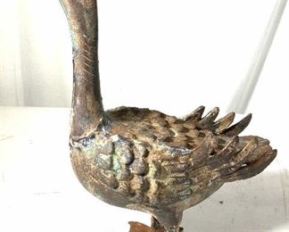 Antique Painted Iron Bird Figural