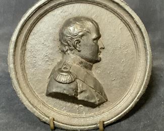 Bronze Relief Portrait Plaque of Napoleon