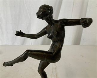 BRIAN Signed Female Nude Bronze Sculpture