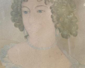 Antique French Portrait Lithograph