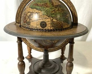 Vintage Italian Desk Globe with Compartment
