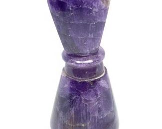 Natural Stone AMETHYST Lidded Perfume Bottle