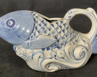 Asian Style Koi Fish Form Pitcher