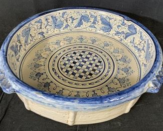 Oversized Vintage Ceramic Dish Vessel Bowl
