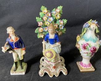 Lot 3 Vintage Porcelain Figurines, Sitzendorf&More