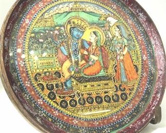 Antique Handmade Radha Krishna INDIAN PRAYER BOX