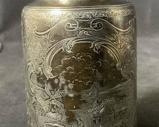 Vintage HS CO Silver Plated Tea Caddy