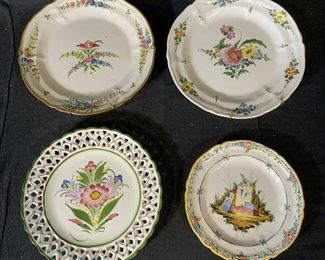 Lot 4 Portuguese & French Faience Plates