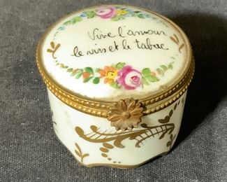 LIMOGES france Signed Hand Painted Porcelain Box