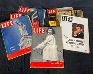 Lot 7 Vintage Life & NY Times Magazines