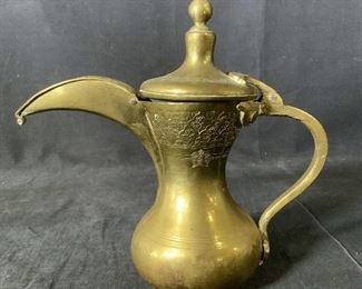Vintage Brass Middle Eastern Coffee Pot