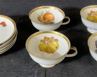 Set 9 Vintage PMR BAVARIA Porcelain Tea Set