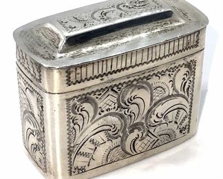 Antique Dutch Hallmarked Sterling Silver Pill Box