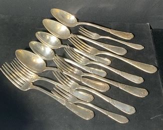 Lot 13 Antique French Silver Plated Utensils
