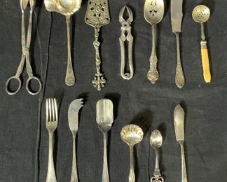 Lot 13 Silver Plated Flatware, Sheffield & More