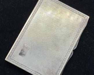 Vintage Alpaca Silver Plate Etched Cigarette Case