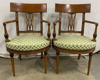 Set 12 Vintage Checkered Dining Room Chairs