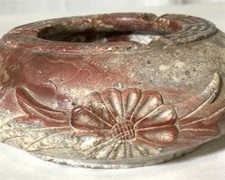 Vintage Asian Carved Stone Bowl Vessel