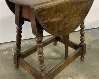 Antique Walnut Drop Leaf Side Table