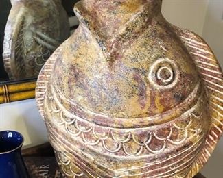 $45 Large ceramic fish vase / statue. Fun piece! 