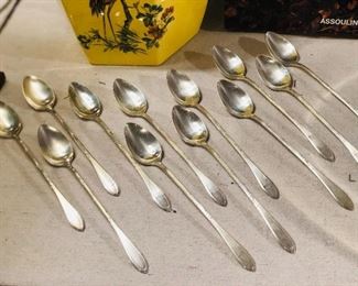 $40!! Set of 12 silver ice tea spoons 