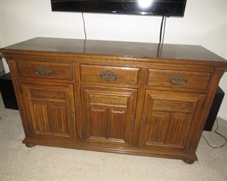 $160.00, Ethan Allen Royal Charter Collection, Solid Oak, credenza VG condition, 54" W x 19"D x 32"T