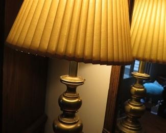 $25.00, Brass Lamp very heavy, vg condition, 27"