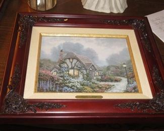 $28.00, Two Thomas Kinkade prints 16 x 13" frames 