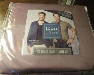 $30.00, Scott Living King sheet set pale plum